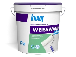 Краска интерьерная моющаяся Knauf WeissWand белая 10 л