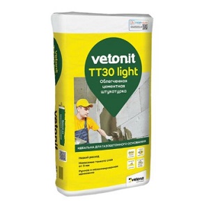 Штукатурка цементная Vetonit TT30 Light, 25 кг