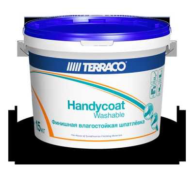 Шпаклевка влагостойкая Terraco Handycoat Washable, 15 кг Шпаклевка влагостойкая Terraco Handycoat Washable, 15 кг