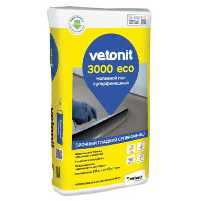 Наливной пол суперфинишный Vetonit 3000 Eco, 20 кг Наливной пол суперфинишный Vetonit 3000 Eco, 20 кг